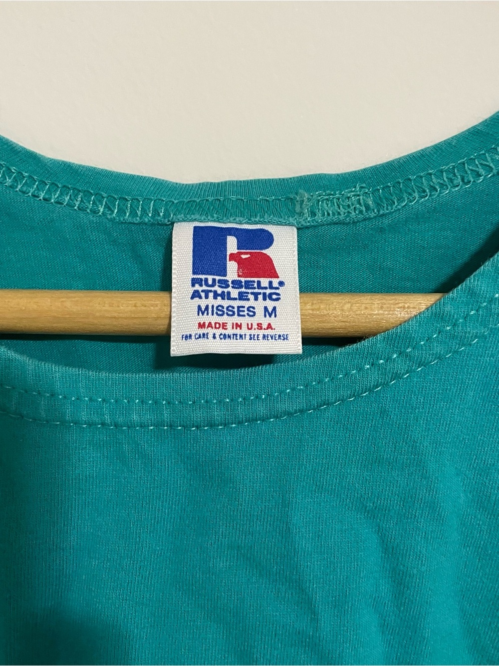 Vintage Russell Athletic Sleeveless Retro Workout Crop Top T Shirt Womens Size M - Picture 2 of 5